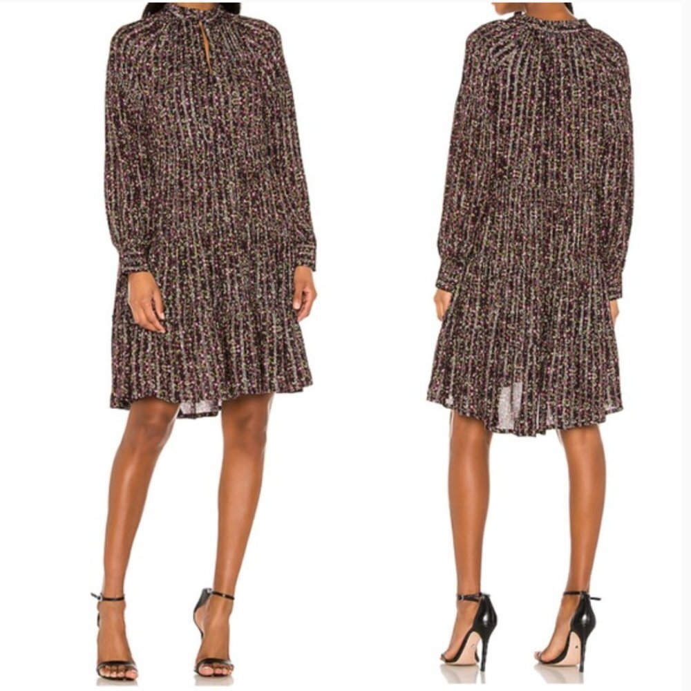 NWT Birgitte Herskind Adeline Dress‎ in Purple Flower Size 6
